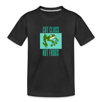 Découpez la classe non cadeau grenouille de protection des animaux - T-shirt bio Premium Enfant - noir - Devant
