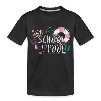 Au revoir l'école Hello Pool Gift School Summer - T-shirt bio Premium Enfant - noir - Devant