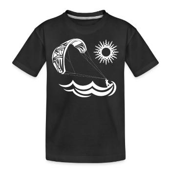 Kitesurf - Kitesurf - Kitesurf - Cadeau - T-shirt bio Premium Enfant - noir - Devant
