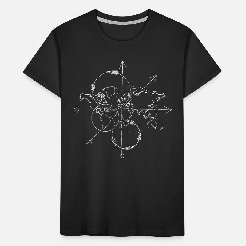 Cardinal directions Map World map Compass Kids' Premium Organic T-Shirt