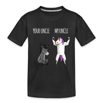 Ton oncle Mon oncle âne Cadeau de Licorne EN - T-shirt bio Premium Enfant - noir - Devant
