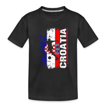 Équipe nationale de Croatie - Cadeaux - T-shirt bio Premium Enfant - noir - Devant