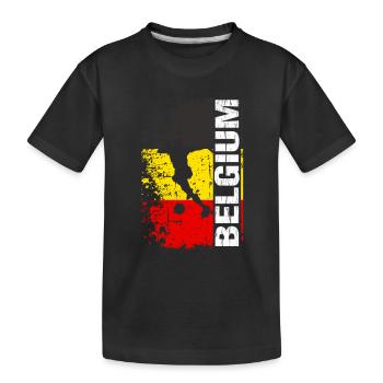 Équipe nationale de Belgique de football - Cadeau - T-shirt bio Premium Enfant - noir - Devant