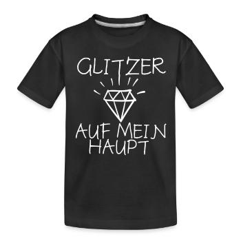 Glitter - Kids' Premium Organic T-Shirt - black - Front