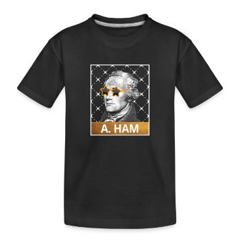 Alexander Hamilton US Founding Father - Kids' Premium Organic T-Shirt - black - Front