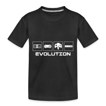 Les jeux vidéo Evolution - Gift - T-shirt bio Premium Enfant - noir - Devant