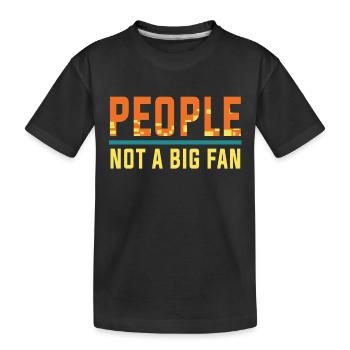 Les gens pas un grand fan Les gens introverti - T-shirt bio Premium Enfant - noir - Devant