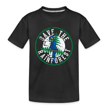Sauver la forêt tropicale - sauver les animaux - arbre primitif - T-shirt bio Premium Enfant - noir - Devant