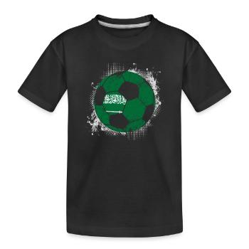 SAUDI ARABIEN équipe nationale de football Coupe du monde - T-shirt bio Premium Enfant - noir - Devant
