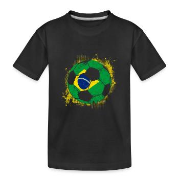 Équipe nationale du maillot de la  au Brésil - T-shirt bio Premium Enfant - noir - Devant