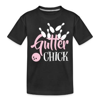 Bowling - Kinder Premium Bio T-Shirt - Schwarz - Vorne