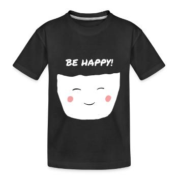 Soyez heureux Motivation Inspiration Cute - T-shirt bio Premium Enfant - noir - Devant