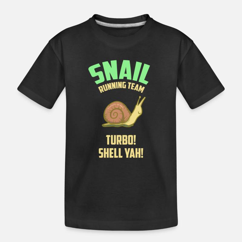 Snail Running Team - Schnecke - Geschenk - Kinder Premium Bio T-Shirt - Schwarz