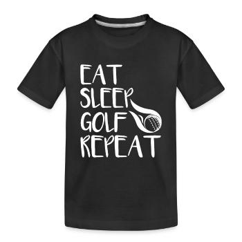 Mangez Sommeil Golf Répétez Chemise Cadeau Golf - T-shirt bio Premium Enfant - noir - Devant