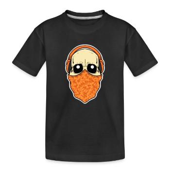 Totenkopf - Schädel - Swag - Kopfhörer - Skull - Kinder Premium Bio T-Shirt - Schwarz - Vorne