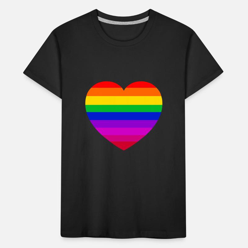Herz - Farbig - Einheitsherz - Geschenk - Romantik Kinder Premium Bio T-Shirt