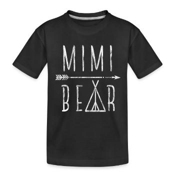 MIMI Bear Gift Mimimi Shirt Funny Bear - Kids' Premium Organic T-Shirt - black - Front