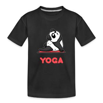 Yoga Panda - relax - relax - sport - T-shirt bio Premium Enfant - noir - Devant