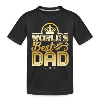 Bester Vater der Welt - Kinder Premium Bio T-Shirt - Schwarz - Vorne