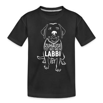 Labrador Retriever - Kinder Premium Bio T-Shirt - Schwarz - Vorne