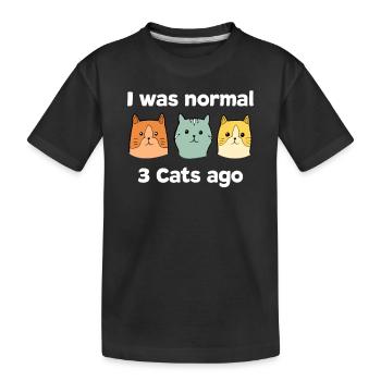 Cat pet meow cat lover cat lover - Kids' Premium Organic T-Shirt - black - Front