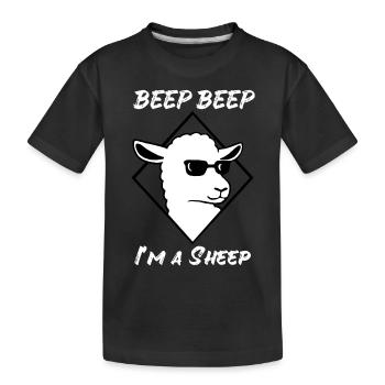 Sheep Beep Beep I ma Sheep Sunglasses Cool - Kids' Premium Organic T-Shirt - black - Front