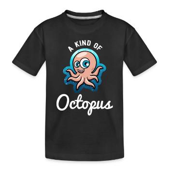 Pieuvre poissons mer poulpe calamar cadeau - T-shirt bio Premium Enfant - noir - Devant