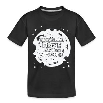 Teich und Aquarium Shirt Geschenk - Kinder Premium Bio T-Shirt - Schwarz - Vorne