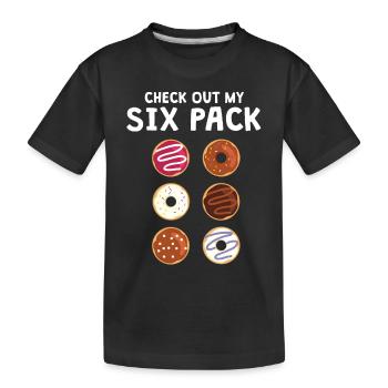 Drôle Vérifiez mon T-shirt six pack - T-shirt bio Premium Enfant - noir - Devant