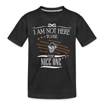 nicht nett böse gemein fies genervt unredlich - Kinder Premium Bio T-Shirt - Schwarz - Vorne