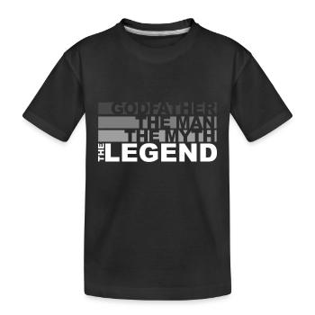 Pate - Der Mann, Der Mythos, Die Legende - Kinder Premium Bio T-Shirt - Schwarz - Vorne