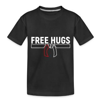 Free Hugs T-Shirt sport de combat BJJ Karate Jiu Jitsu - T-shirt bio Premium Enfant - noir - Devant