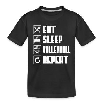 volleyball - Kids' Premium Organic T-Shirt - black - Front