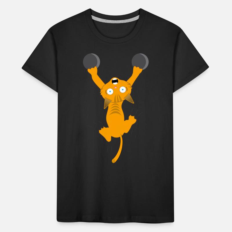 fallende Katze lustig Liebe cooles Geschenk Kinder Premium Bio T-Shirt