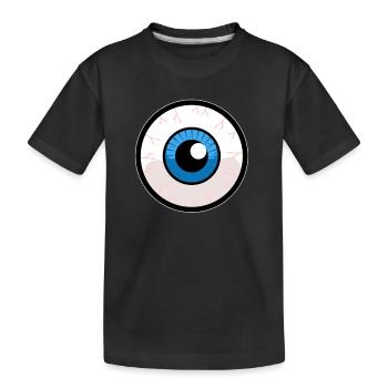 Menschliche Augapfel-Entwurfs-Grafiken - Kinder Premium Bio T-Shirt - Schwarz - Vorne