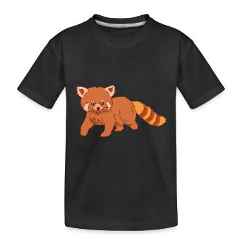Baby Katzenbär Roter Panda Red Panda Tierkind - Kinder Premium Bio T-Shirt - Schwarz - Vorne