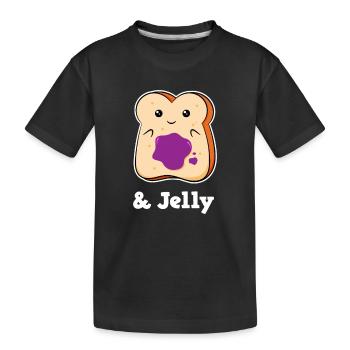 Erdnussbutter und Marmelade Geschenk - Kinder Premium Bio T-Shirt - Schwarz - Vorne