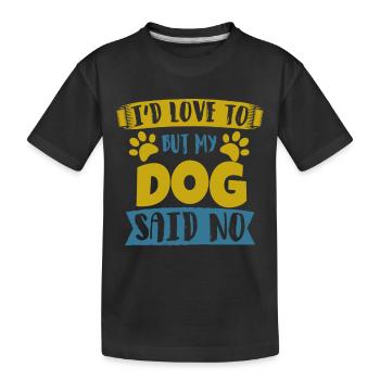 chien - T-shirt bio Premium Enfant - noir - Devant