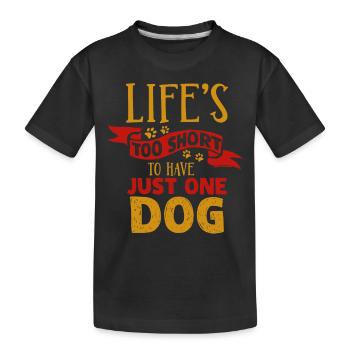 chien - T-shirt bio Premium Enfant - noir - Devant