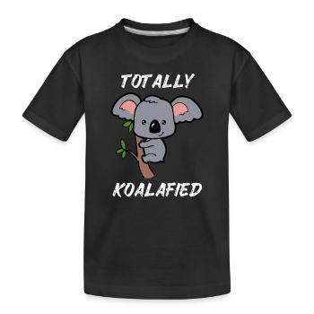 Baby Koala Sweet Little Baby Koala Eucalyptus - Kids' Premium Organic T-Shirt - black - Front