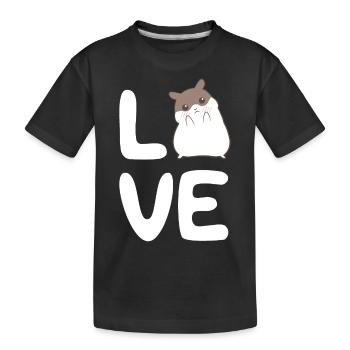Hamster - hamster titulaire - amour de hamster - amour - T-shirt bio Premium Enfant - noir - Devant