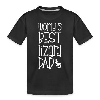 Echse - Echsen - Echsenbesitzer - Dad - Geschenk - Kinder Premium Bio T-Shirt - Schwarz - Vorne