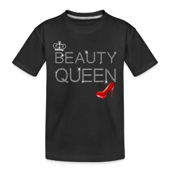Beauty Queen Diamanten Heels Geburtstag Geschenk - Kinder Premium Bio T-Shirt - Schwarz - Vorne