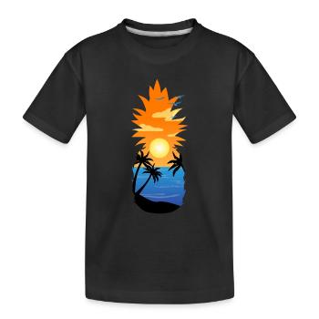 Ananas - Sentiments d'été - T-shirt bio Premium Enfant - noir - Devant