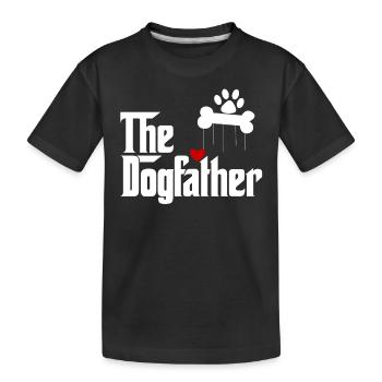 Le Dogfather - chien de race de chien chien de chien - T-shirt bio Premium Enfant - noir - Devant