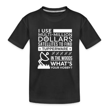 Géocaching Hobby Design - T-shirt bio Premium Enfant - noir - Devant