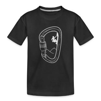 Escalade - Cadeau de bloc d'escalade de mousqueton - T-shirt bio Premium Enfant - noir - Devant