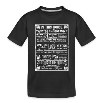 Autism Awareness Gift Love Asperger's Family - Kids' Premium Organic T-Shirt - black - Front
