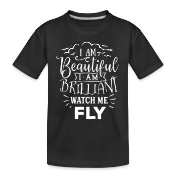 Motivation Rêves Caractère Cadeau Vie Positif - T-shirt bio Premium Enfant - noir - Devant