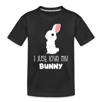 Lapins - Lapins - Lapins - Amour - T-shirt bio Premium Enfant - noir - Devant